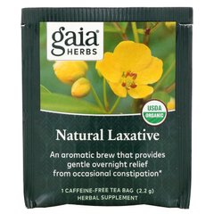 Натуральне проносне, без кофеїну, Gaia Herbs, 16 пакетиків, 1,24 унції (35,2 г)