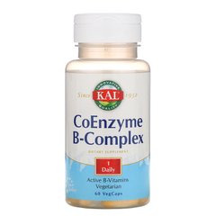 Комплекс вітамінів групи В з коферментами, Coenzyme B-Complex, KAL, 60 капсул