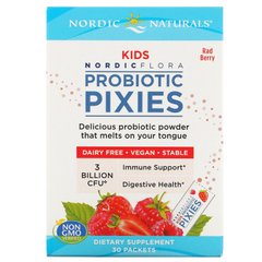 Пробіотик для дітей Nordic Naturals (Kids Probiotic Pixies) 3 млрд КУО 30 пакетиків з ягідним смаком