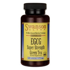 ЕГЦГ Суперміцний зелений чай, EGCG Super-Strength Green Tea, Swanson, 275 мг 60 капсул