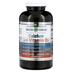 Кальций с витамином Д3 Amazing Nutrition (Calcium With Vitamin D3) 220 мягких капсул купить в Киеве и Украине