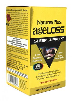 Комплекс для здорового сна, Ageloss Sleep Support, Natures Plus, 60 таблеток купить в Киеве и Украине