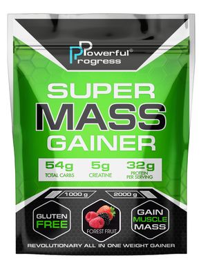 Гейнер смак лісові ягоди Powerful Progress (Super Mass Gainer) 2 кг
