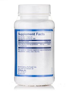 P-5-P Vitamin B6 Pyridoxine Klaire Labs (P-5-P Pyridoxal 5-Phosphate) 50 mg 100 vegetarian capsules