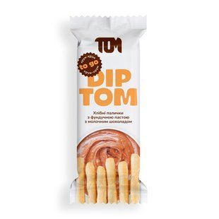 TOM peanut butter, Хлібні палички з фундучною пастою з молочним шоколадом, 34 g
