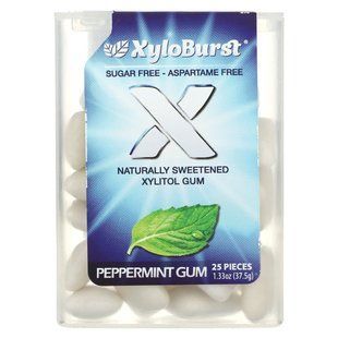 Xyloburst, Xylitol Gum, Peppermint, 25 Pieces купить в Киеве и Украине