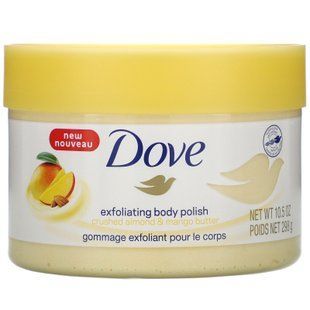 Отшелушивающий лак для тела масло измельченного миндаля и манго Dove (Exfoliating Body Polish Crushed Almond and Mango Butter) 298 г купить в Киеве и Украине