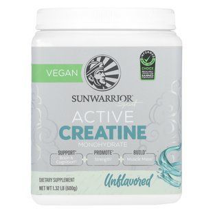 Sunwarrior, Sport, Active Creatine Monohydrate, Unflavored, 1.32 lb (600 g) купить в Киеве и Украине