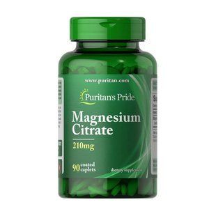 Puritan's Pride, Magnesium Citrate 210 mg, 90 caplets купить в Киеве и Украине