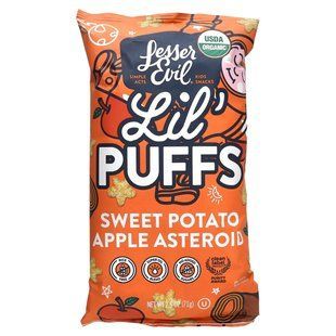 LesserEvil, Lil' Puffs, Sweet Potato Apple Asteroid, 2.5 oz (71 g) купить в Киеве и Украине