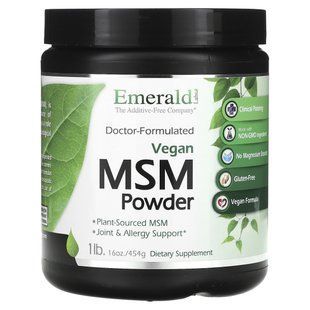 Emerald Laboratories, Vegan MSM Powder, 1 lb (454 g) купить в Киеве и Украине