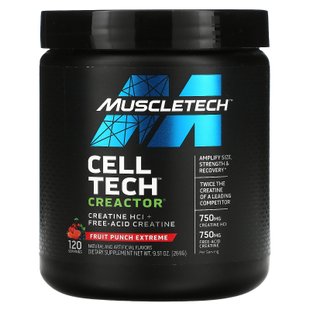 Muscletech, Creactor, экстремальный фруктовый пунш, 269 г (9,51 унций) купить в Киеве и Украине