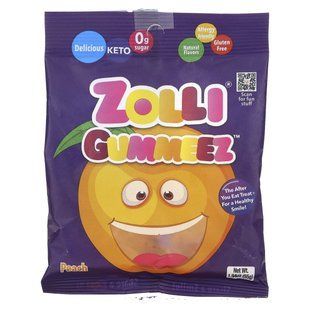 Zollipops, Zolli Gummeez, Peach, 1.94 oz (55 g)