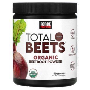 Force Factor, Total Beets&reg;, Organic Beetroot Powder, 15.9 oz (450 g) купить в Киеве и Украине