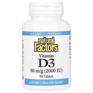 Vitamin D3 Natural Factors 2000 IU 90 tablets