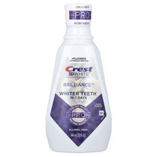 Crest, 3D White, Anticavity Fluoride Rinse, Brilliance, Alcohol Free, 32 fl oz (946 ml) купить в Киеве и Украине