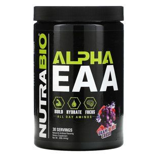NutraBio Labs, Alpha EAA, виноградная ягода, 0,98 фунта (444 г) купить в Киеве и Украине