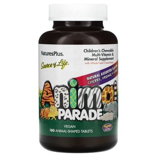 Витамины для детей Nature's Plus (Children's Multi-Vitamin, Animal Parade) 180 жевательных конфет с ассорти вкусов купить в Киеве и Украине