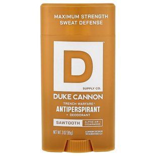 Duke Cannon Supply Co., Trench Warfare&reg; Antiperspirant + Deodorant, Sawtooth, Alpine Air + Cedarwood, 3 oz (85 g)