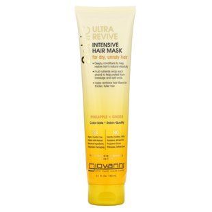 Restorative mask for dry and unruly hair with pineapple and ginger