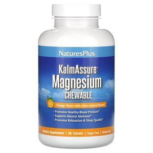NaturesPlus, KalmAssure Magnesium Chewable, Orange, 60 Tablets купить в Киеве и Украине