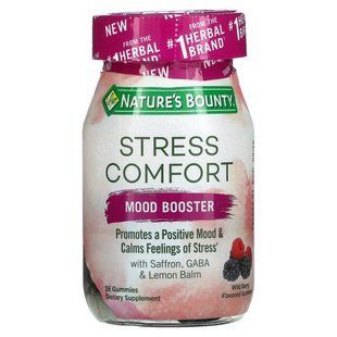 Nature's Bounty, Stress Comfort, добавка для улучшения настроения и снижения стресса, со вкусом лесных ягод, 36 жевательных таблеток купить в Киеве и Украине