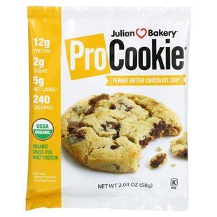 Julian Bakery, Pro Cookie, peanut butter and chocolate chip, 2.04 ounces (58 g)