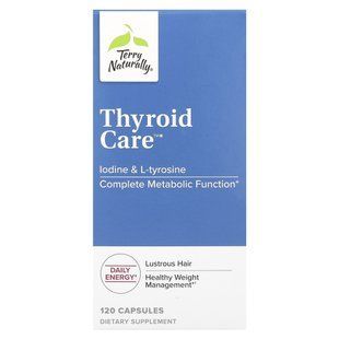 Забота о щитовидной железе EuroPharma, Terry Naturally (Thyroid Care) 120 капсул купить в Киеве и Украине