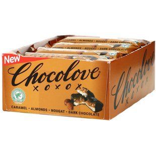 Bars with caramel almond and nougat in dark chocolate Chocolove (Caramel Almond & Nougat in Dark Chocolate) 12 pcs of 40 g.