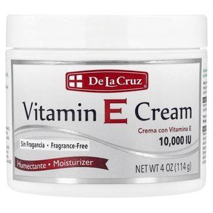 De La Cruz, Vitamin E Cream, Fragrance Free, 4 oz (114 g) купить в Киеве и Украине