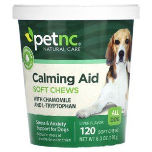 petnc NATURAL CARE, м&rsquo;які жувальні таблетки для заспокоєння, для собак, для печінки, 120 м&rsquo;яких жувальних таблеток, 180 г (6,3 унції)