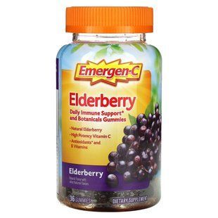 Emergen-C, Жувальні таблетки з бузиною, 36 жувальних таблеток