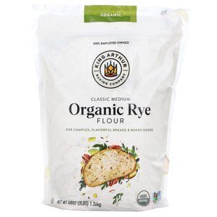 King Arthur Flour, Классическая средняя органическая ржаная мука, 3 фунта (1,36 кг) купить в Киеве и Украине