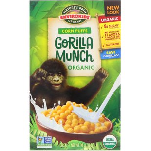 EnviroKidz, Органические кукурузные шарики Gorilla Munch, Nature's Path, 10 унций (284 г) купить в Киеве и Украине