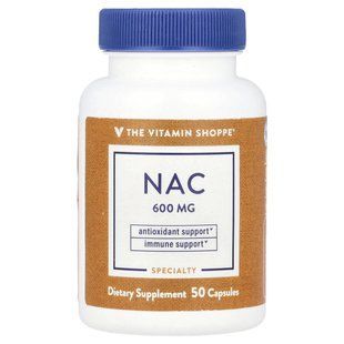 The Vitamin Shoppe, NAC, 600 mg, 50 Capsules купить в Киеве и Украине