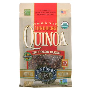 Lundberg, Органическая киноа, смесь трех цветов, 16 унций (454 г) купить в Киеве и Украине