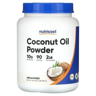 Nutricost, Coconut Oil Powder, Unflavored, 32.4 oz (907 g) купить в Киеве и Украине