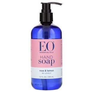Мыло для рук, роза и лимон, EO Products, 12 жидких унций (355 мл) купить в Киеве и Украине