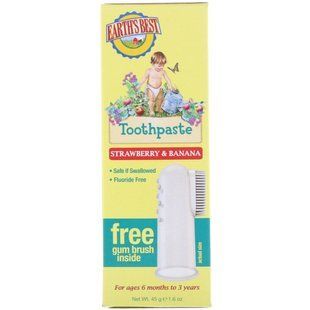 Детская зубная паста клубника и банан Earth's Best (Toothpaste) 45 г купить в Киеве и Украине