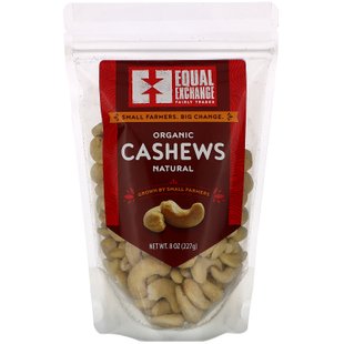 Органические натуральные кешью, Organic Natural Cashews, Equal Exchange, 227 г купить в Киеве и Украине