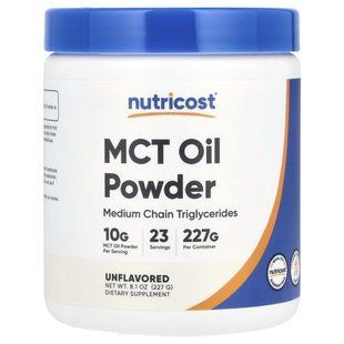 Nutricost, MCT Oil Powder, Unflavored, 8.1 oz (227 g) купить в Киеве и Украине