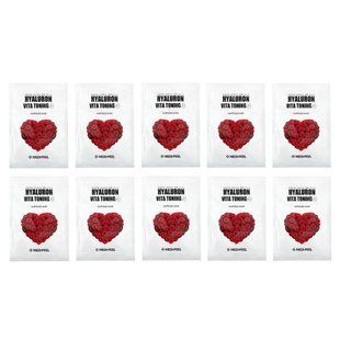 Medi-Peel, Hyaluron Vita Toning, Ampoule Beauty Mask , 10 Sheet Masks, 1.01 fl oz (30 ml) Each купить в Киеве и Украине