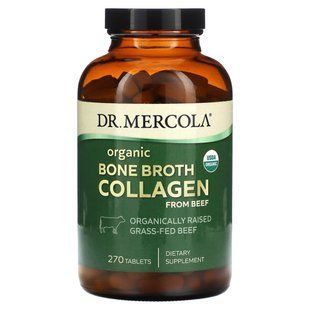 Dr. Mercola, Organic Bone Broth Collagen from Beef, 270 Tablets купить в Киеве и Украине