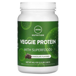 MRM Nutrition, Veggie Protein with Superfoods, Chocolate Flavored, 2.5 lb (1,140 g) купить в Киеве и Украине
