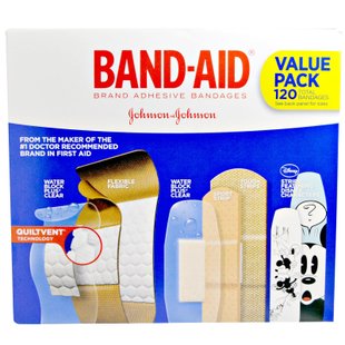 Пластыри, перевязки, экономичная упаковка, Band Aid, 5 пачек, 120 штук купить в Киеве и Украине