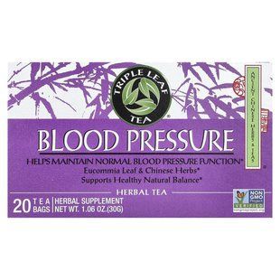 Чай від тиску без кофеїну Triple Leaf Tea (Blood Pressure) 20 чайних пакетів 40 г