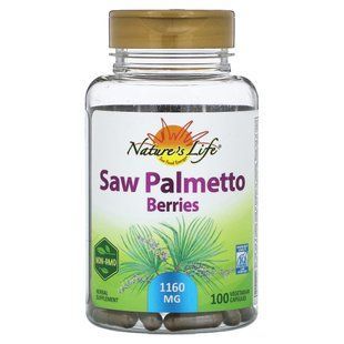 Nature's Life, Saw Palmetto Berries, 1,160 mg, 100 Vegetarian Capsules (580 mg per Capsule)