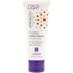 Крем для рук масло ши + какао масло лаванда Andalou Naturals (Hand Cream) 100 мл купить в Киеве и Украине