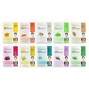 Dermal, Collagen Essence Beauty Masks, Acne Care, Assorted, 10 Sheets, 0.81 oz (23 g) Each купить в Киеве и Украине