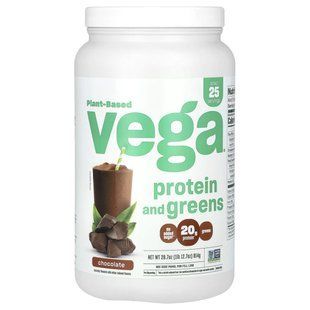 Белок и зелень, со вкусом шоколада, Vega, 28,7 унций (814 г) купить в Киеве и Украине